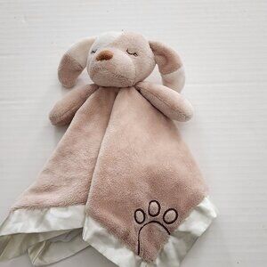 Douglas Baby plush puppy lovey security blanket dog paw tail  Satin trim